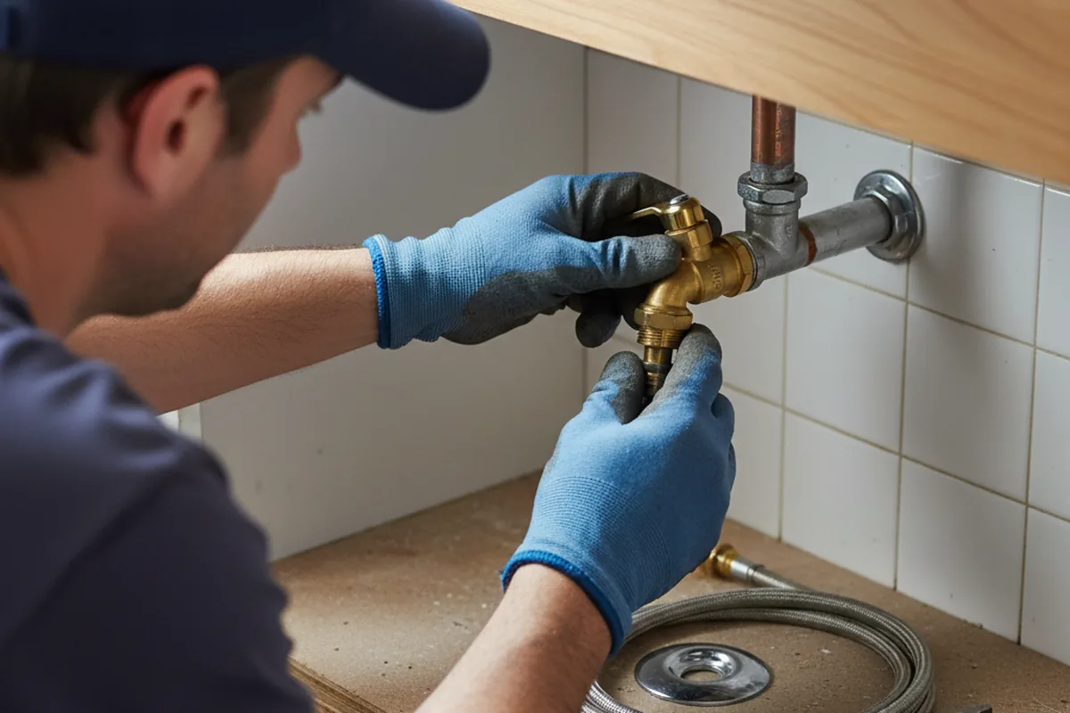 Shutoff valve and fitting work during Faucet and Fixture Repair in Taylorsville